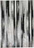 4' X 6' Black Silver and Gray Abstract Power Loom Area Rug